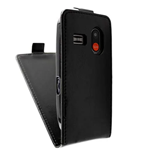 caseroxx Trevi MAX 24 flip cover nera finta pelle
