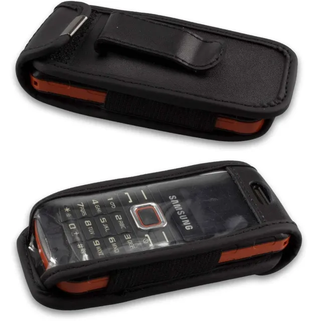 caseroxx Samsung E1130 Borsello pelle nero con clip cintura