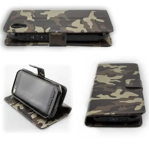 caseroxx Bookstyle Cat S41 custodia portafoglio mimetica