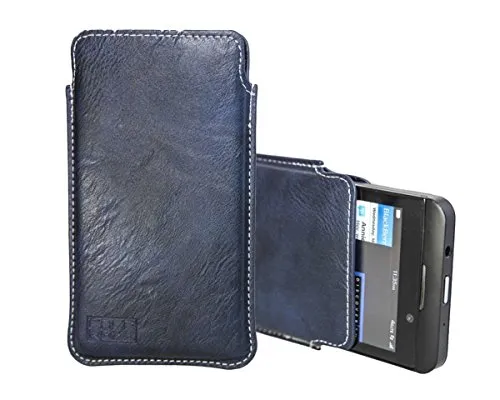 caseroxx Business-Line BlackBerry Z10 custodia tasca azzurra pelle