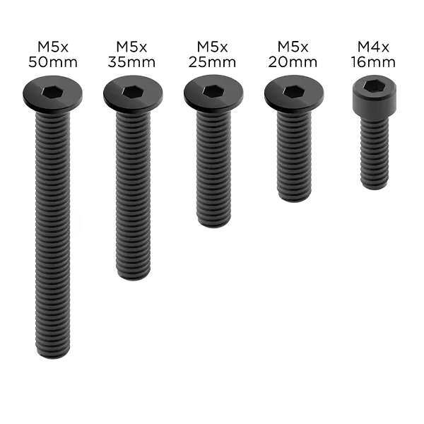 Quad Lock PRO set viti nere ricambio moto