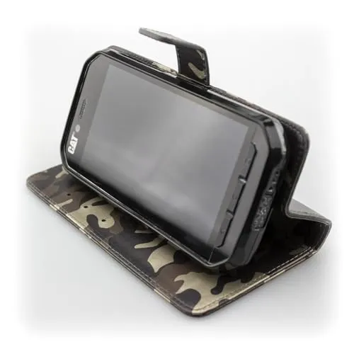 caseroxx Bookstyle Cat S41 custodia portafoglio mimetica