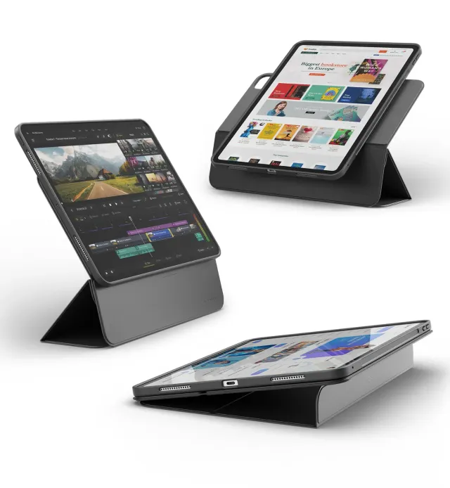 Dexnor Custodia iPad Pro 13 M4 2024 Magnetica Nera Stand