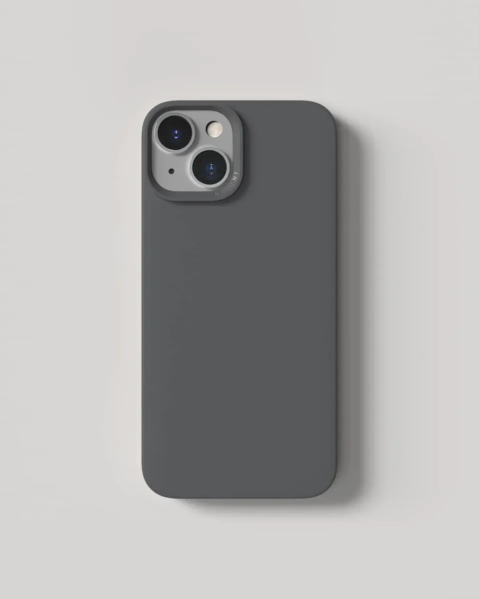 Nudient Thin Case cover iPhone 14 grigia MagSafe leggera