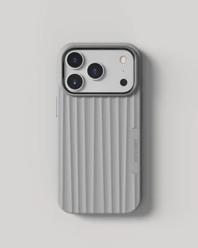 Nudient Bold Case cover iPhone 18 Pro grigia antishock