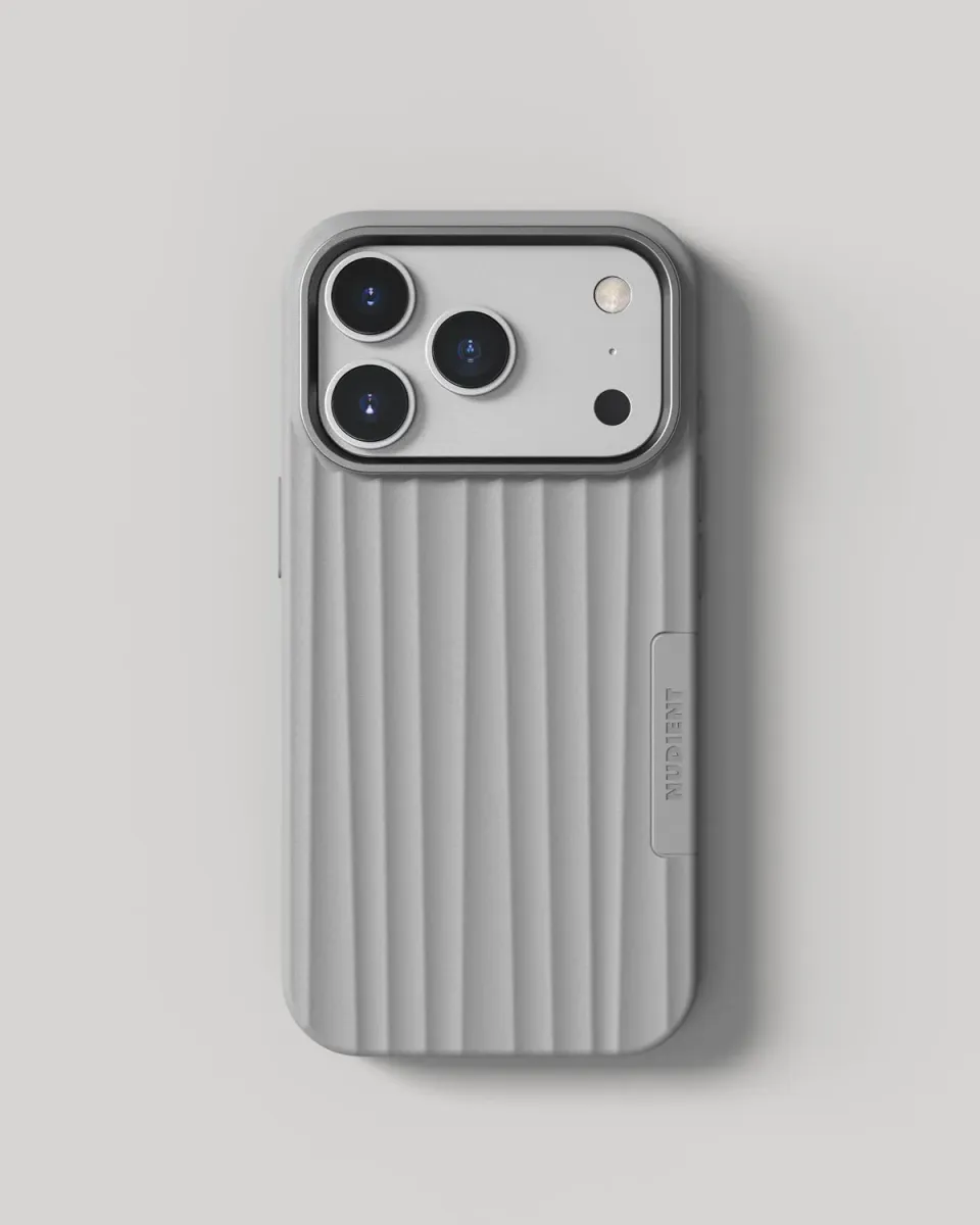 Nudient Bold Case iPhone 17 Pro cover Urban Grey MagSafe