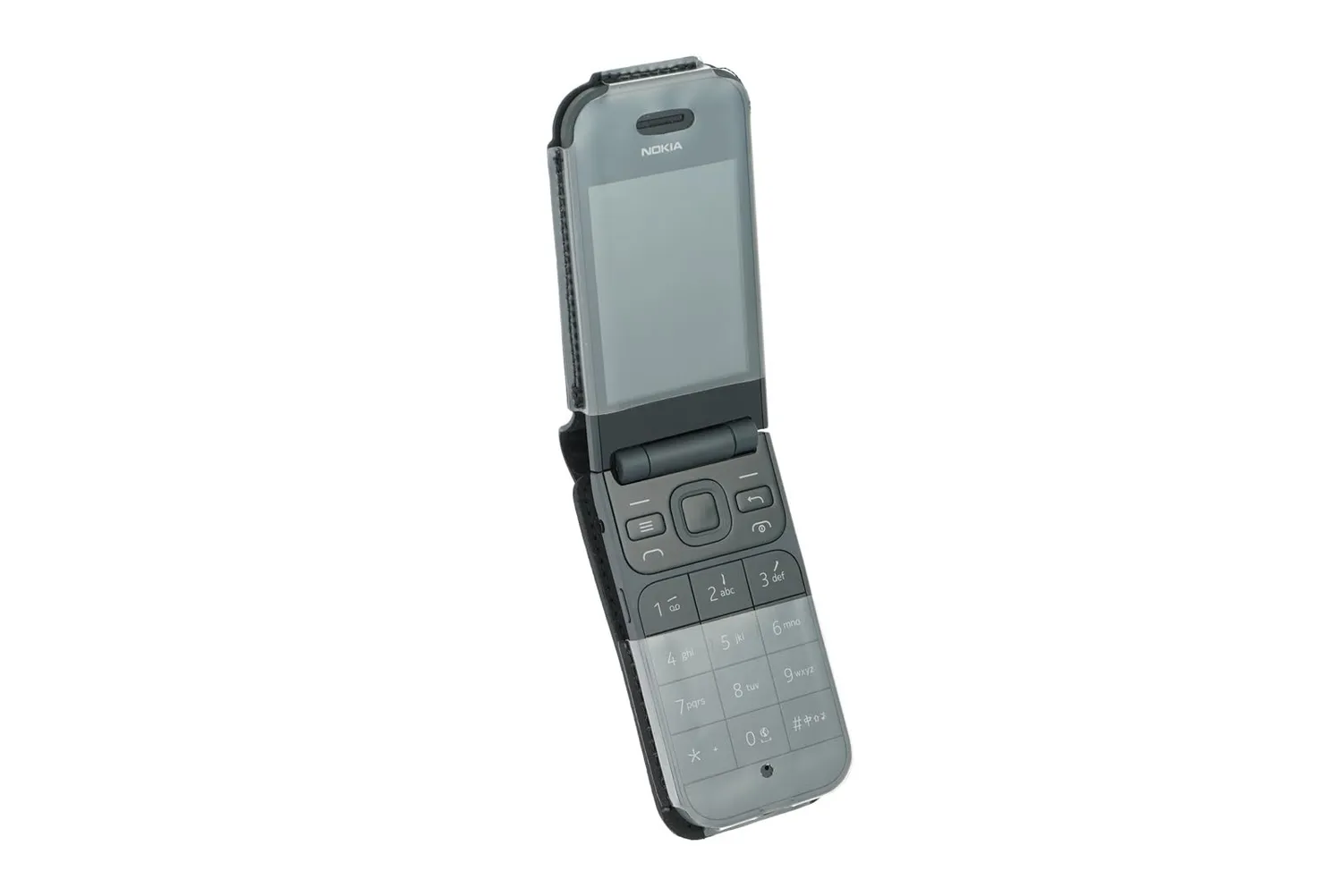 caseroxx Nokia 2720 Flip custodia cintura pelle vera nera