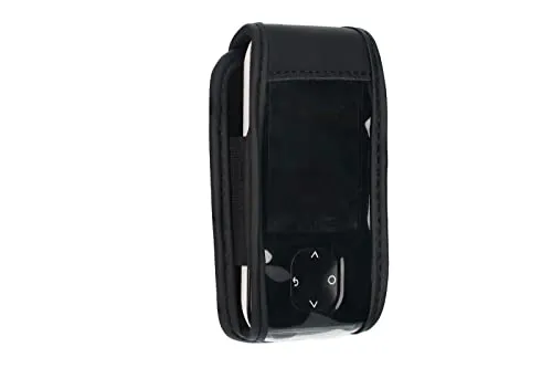 caseroxx Dexcom G7 custodia pelle clip cintura nero con finestra