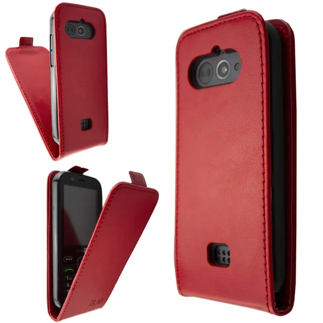 caseroxx per Doro 7010 7011 flip cover rossa libro