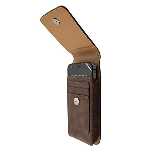 caseroxx Cat S62 S62 Pro fondina outdoor marrone clip cintura