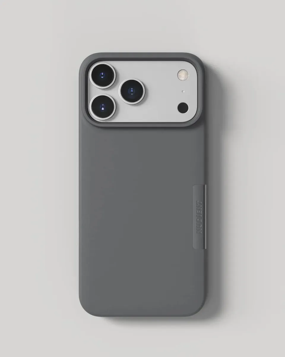 Nudient Thin Case iPhone 18 Pro Max cover Ash Grey sottile