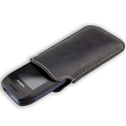 caseroxx Business-Line Nokia 1616 custodia nera ecopelle
