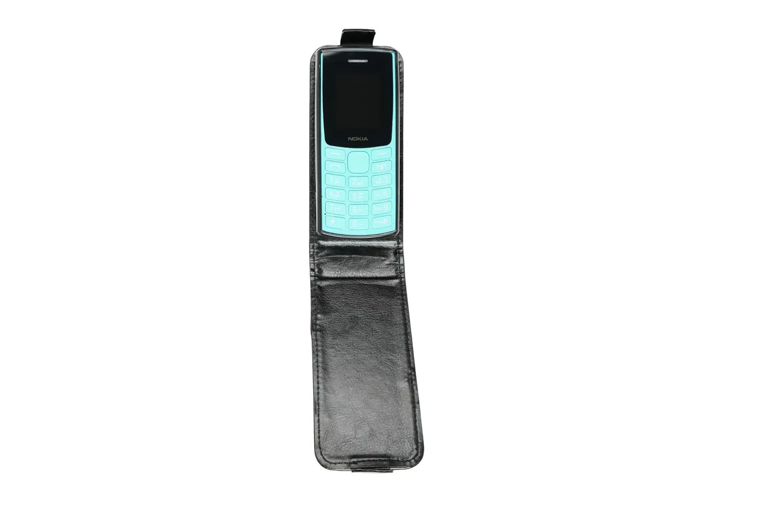 caseroxx Flip Cover Nokia 105 2023 nera pelle