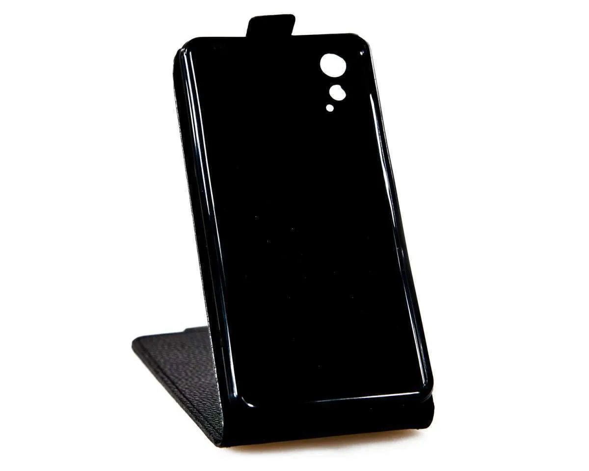 caseroxx Flip cover Archos 50 Oxygen Plus nera finta pelle
