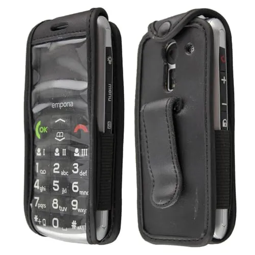 caseroxx Custodia cintura pelle Emporia Classic nera vera pelle