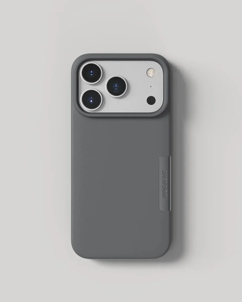 Nudient Thin Case custodia iPhone 17 Pro Ash Grey senza MagSafe