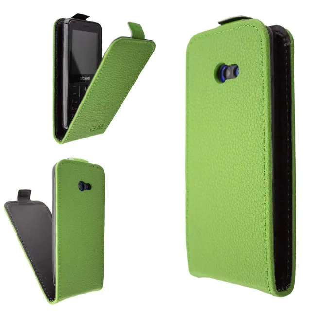 caseroxx Flip Cover custodia Alcatel 3088 3088X verde