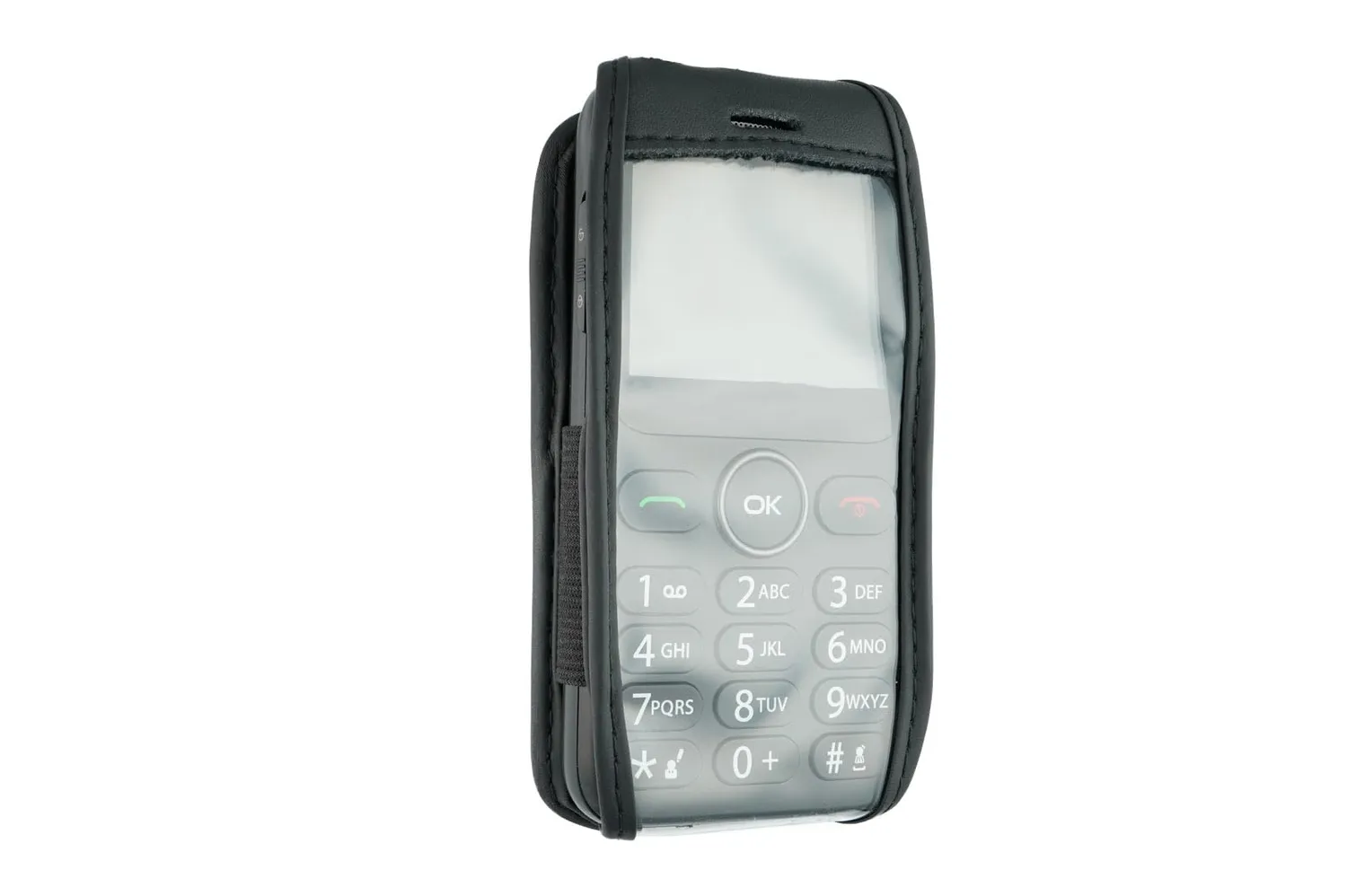 caseroxx per Alcatel 30.85 borsello pelle nero con clip
