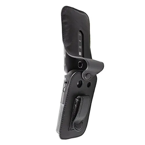 caseroxx Panasonic KX-TU327 TU349 custodia pelle nera cintura