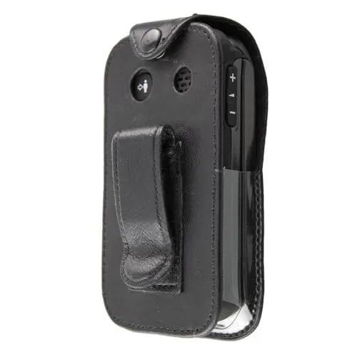 caseroxx Panasonic KX-TU327 TU349 custodia pelle nera cintura