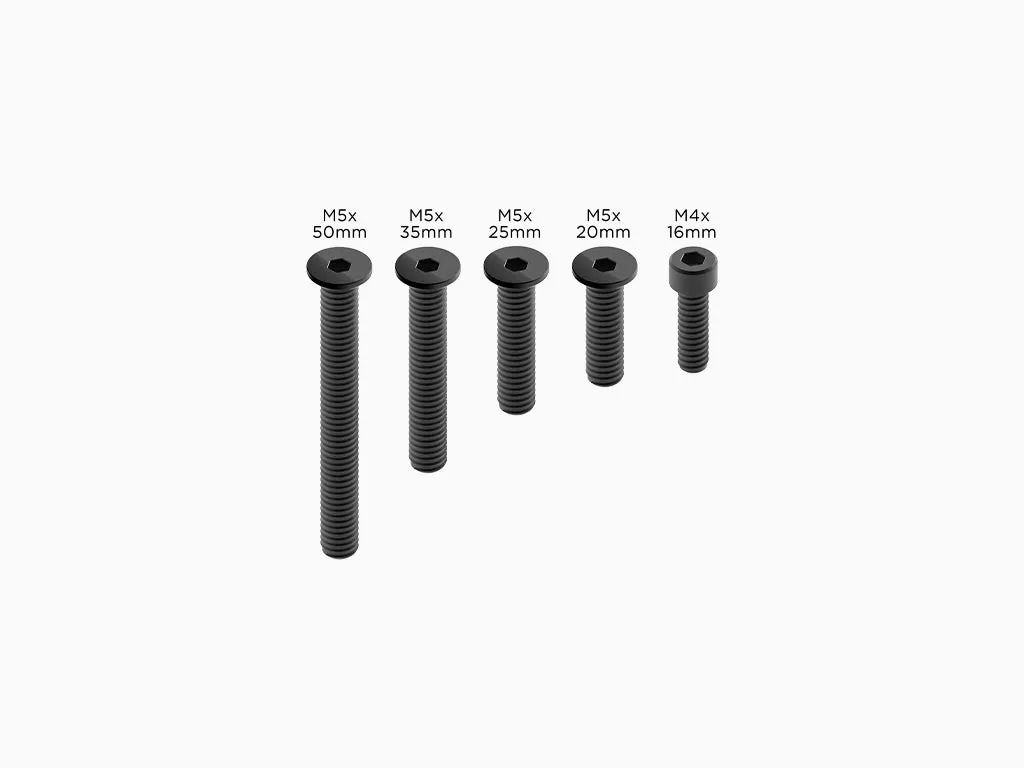 Quad Lock PRO set viti nere ricambio moto