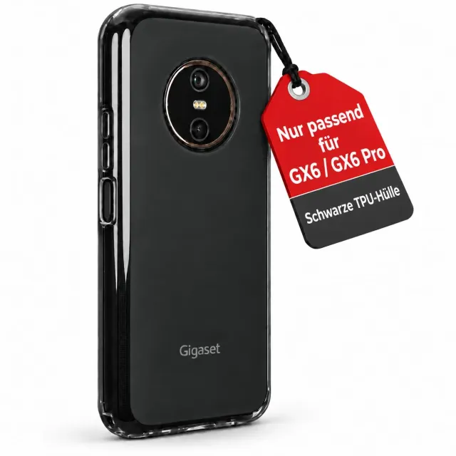 caseroxx GX6 Custodia TPU Gigaset GX6 Pro Nero Antiscivolo