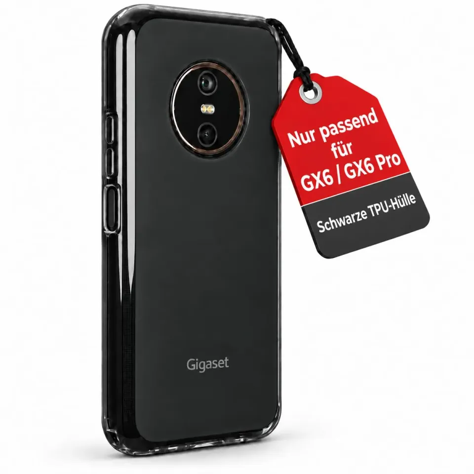 caseroxx GX6 Custodia TPU Gigaset GX6 Pro Nero Antiscivolo