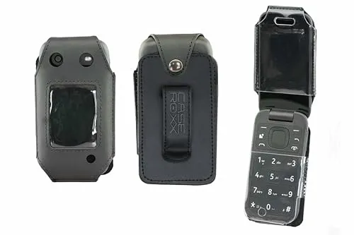 caseroxx Nokia 2660 Flip Borsa Pelle Nera Cintura