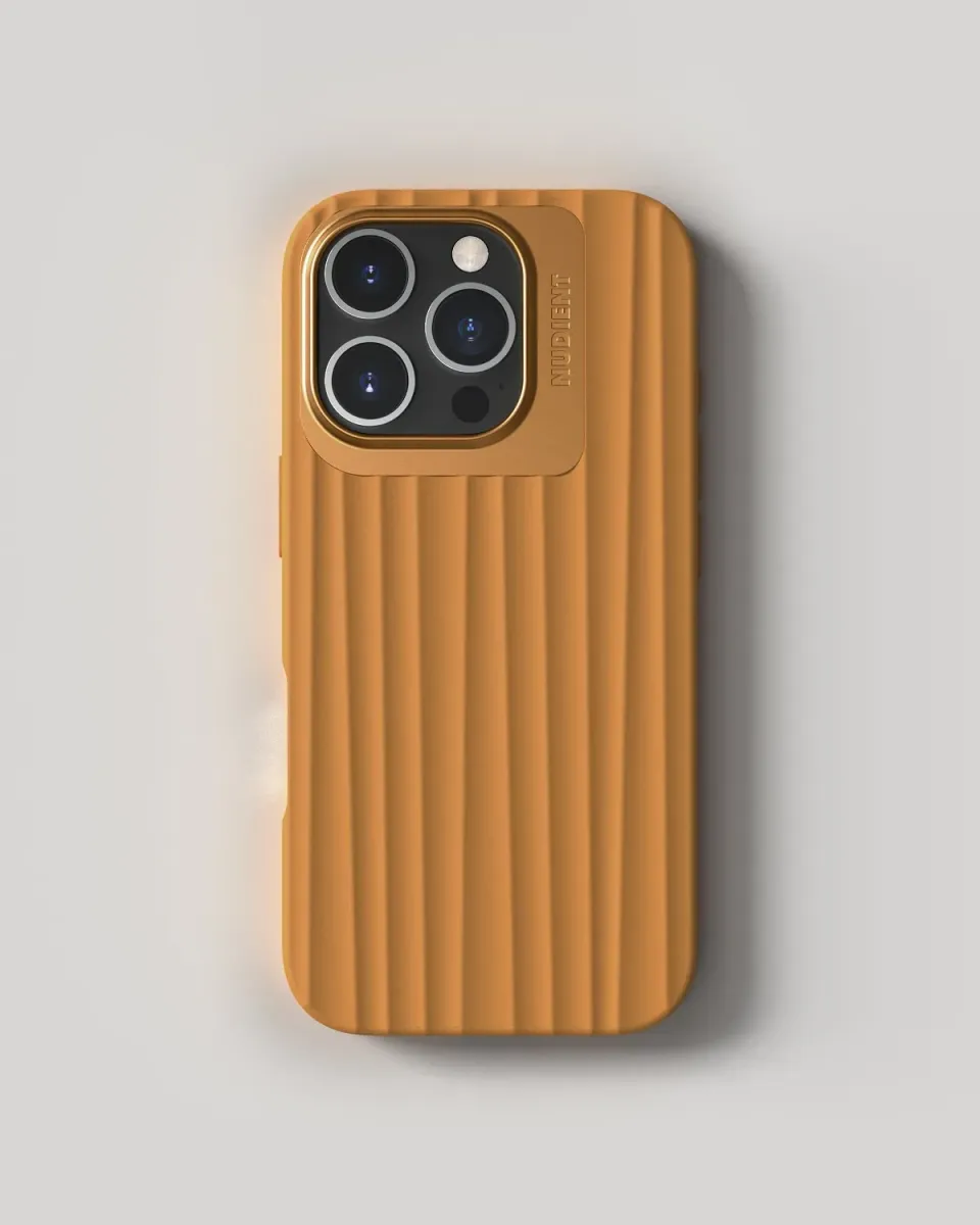 Nudient Bold Case iPhone 16 Pro cover gialla MagSafe antishock