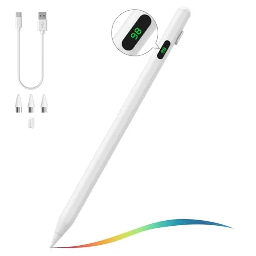MoKo penna stilo universale touch bianca display batteria