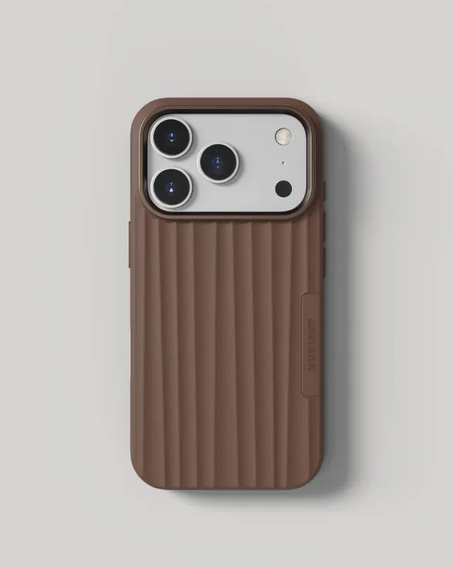 Nudient Bold Case cover iPhone 18 Pro marrone MagSafe antiurto