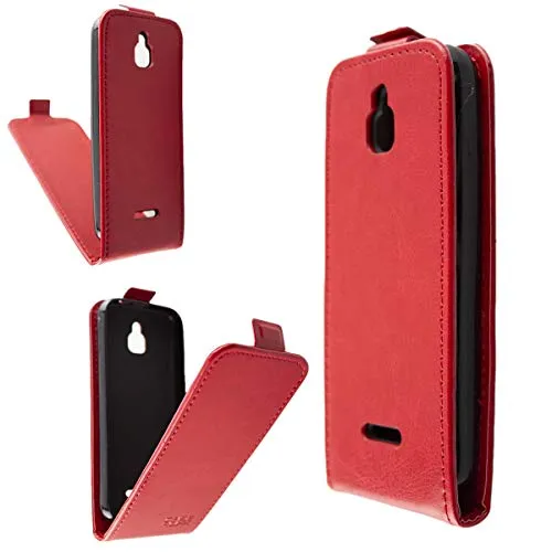 caseroxx Nokia 6300 4G flip cover rossa finta pelle