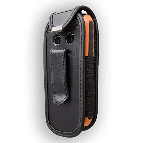 caseroxx Marsupio AL550 con Clip Pelle Nera con Finestra
