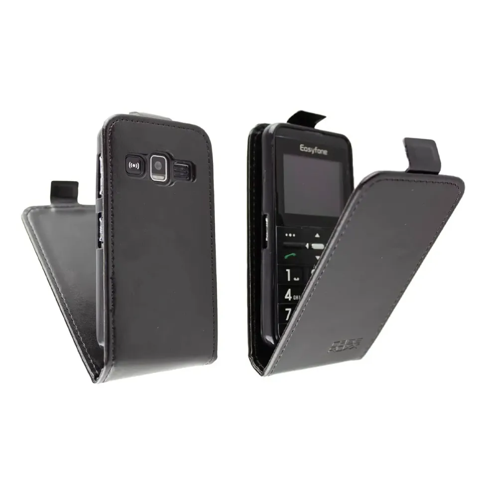 caseroxx Flip Cover Easyfone Prime-A7 custodia nera