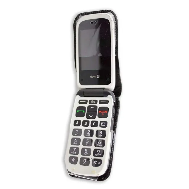 caseroxx Doro PhoneEasy 612 613 borsello pelle nero