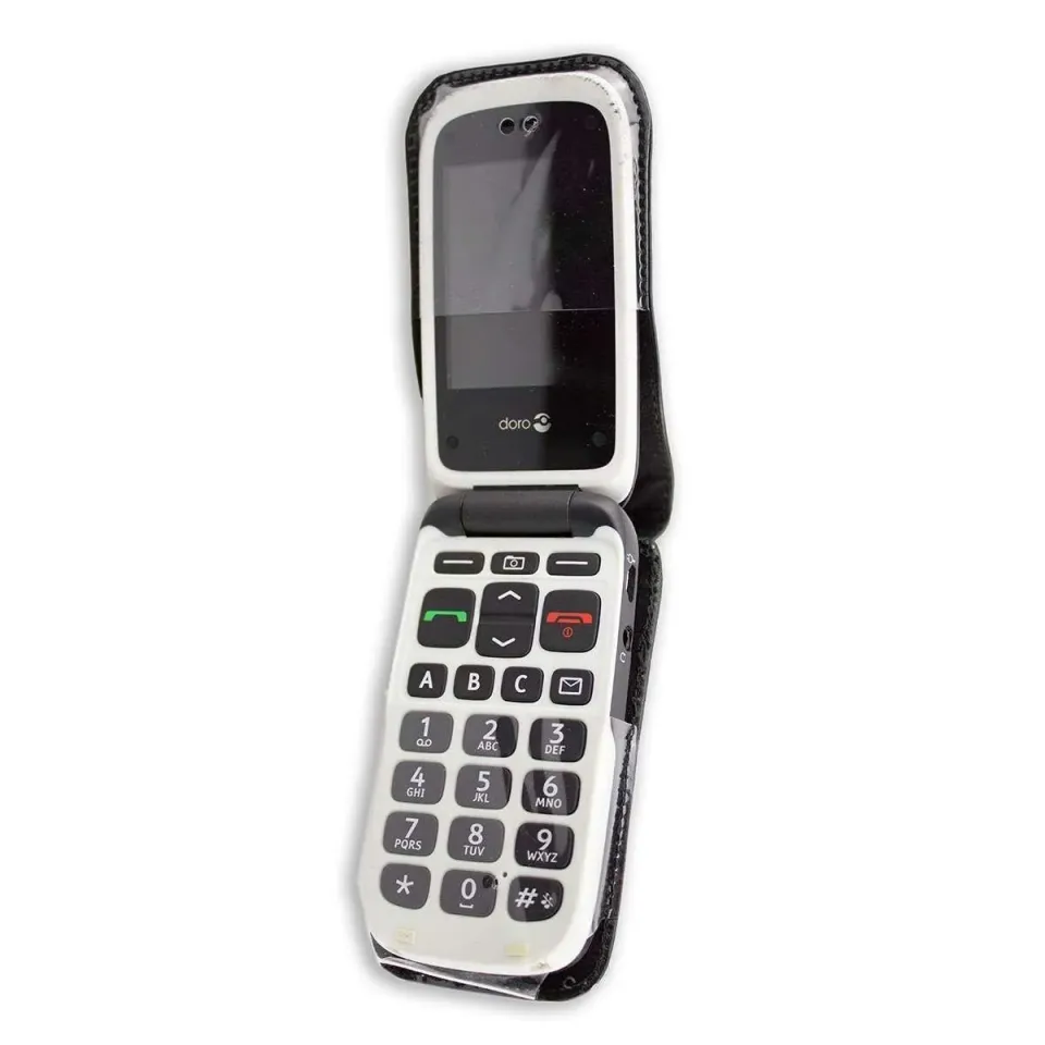 caseroxx Doro PhoneEasy 612 613 borsello pelle nero