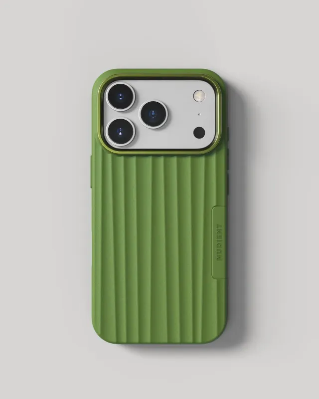 Nudient Bold Case cover iPhone 17 Pro Khaki MagSafe antiurto