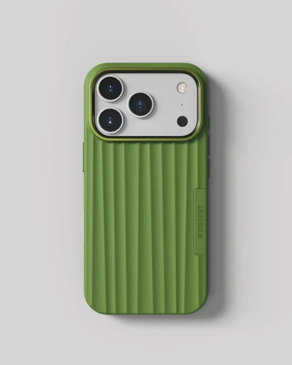 Nudient Bold Case cover iPhone 17 Pro Khaki MagSafe antiurto