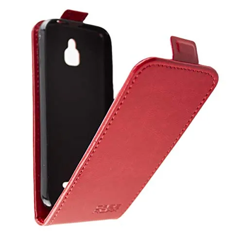 caseroxx Nokia 6300 4G flip cover rossa finta pelle