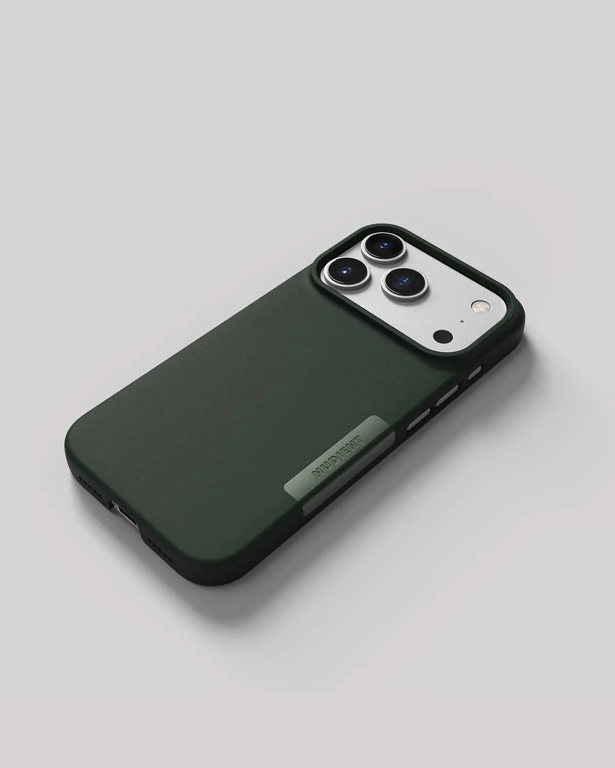 Nudient Thin Case cover iPhone 18 Pro verde sottile