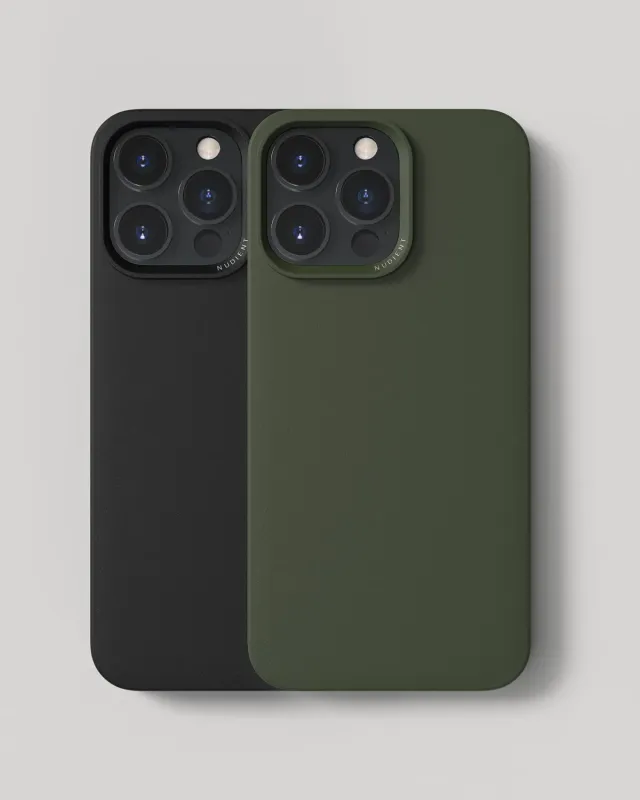Nudient Thin Case iPhone 14 Pro Max cover 2 pezzi nero sottile