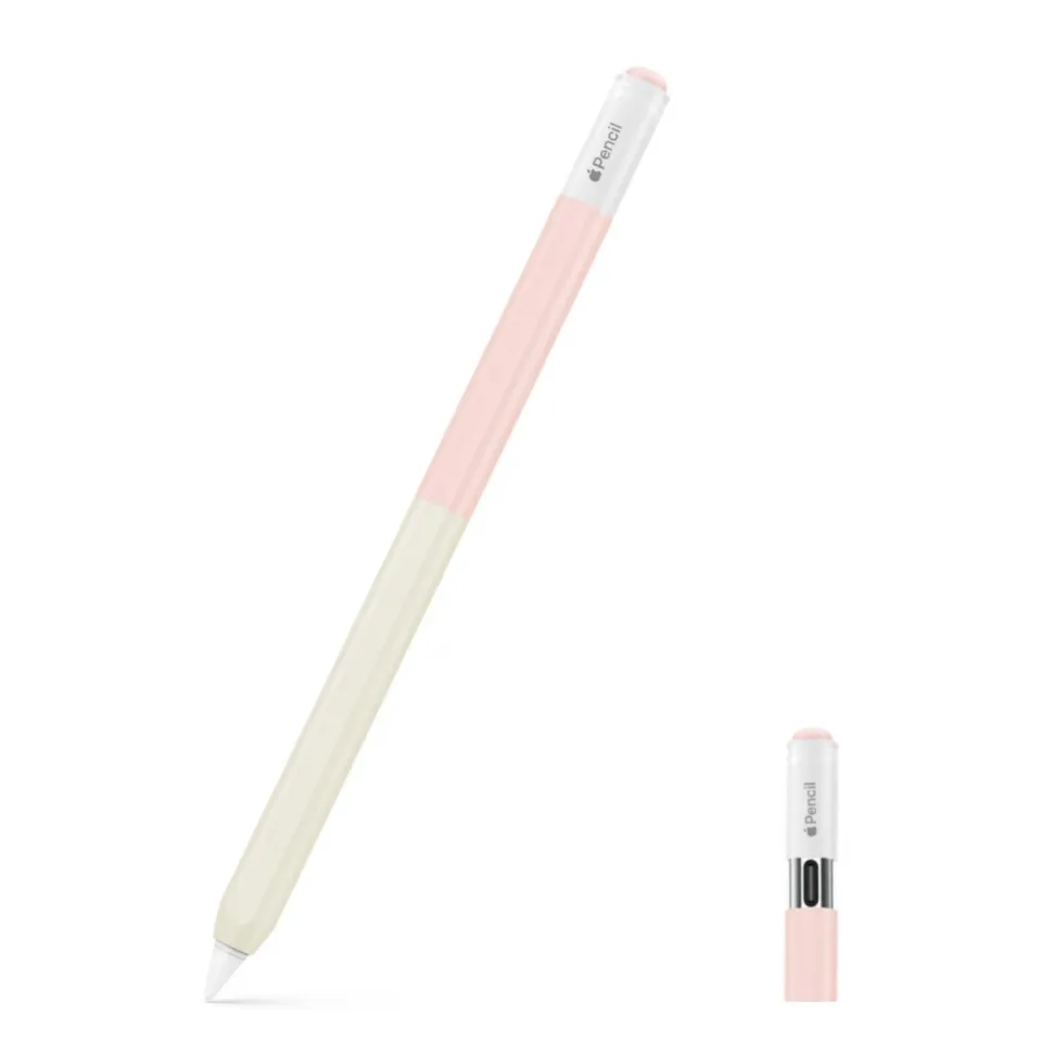 MoKo Apple Pencil USB-C cover silicone rosa latte