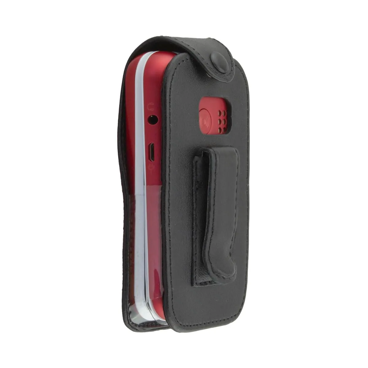 caseroxx Borsello Doro 6880 Pelle Nera Clip Cintura