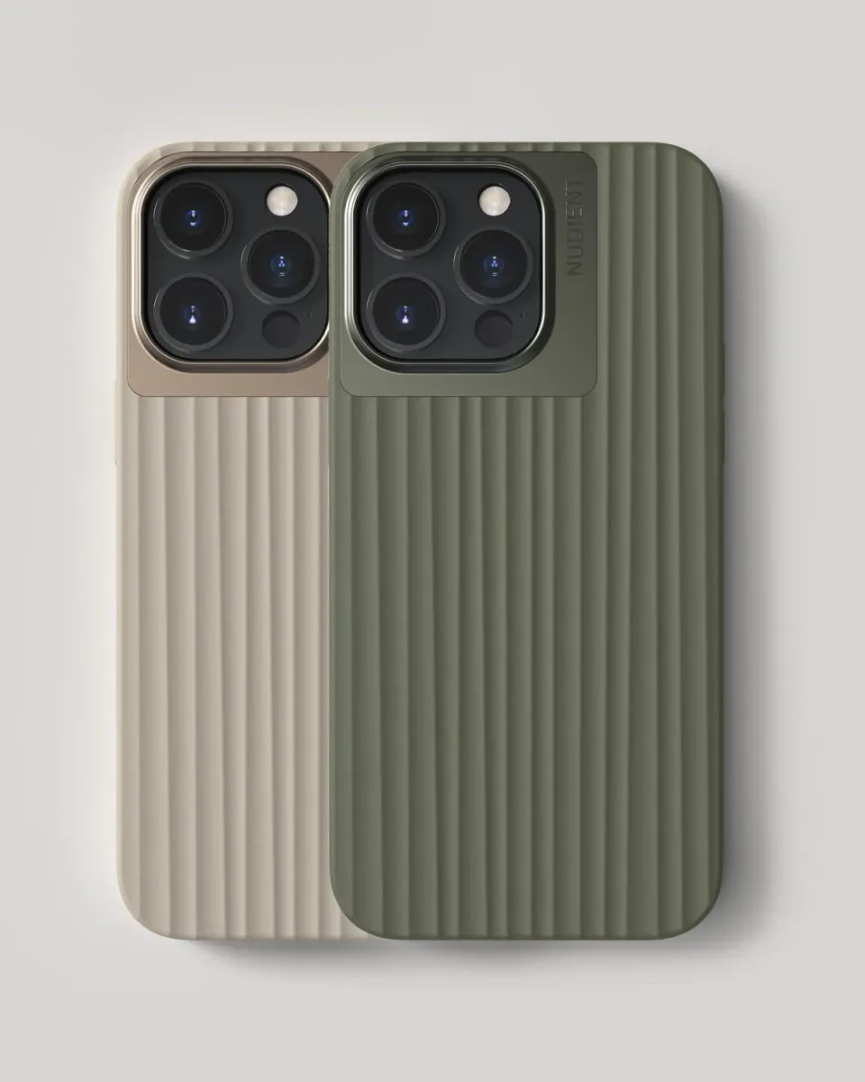 Nudient Bold Case custodia iPhone 14 Pro set 2 beige verde antiurto