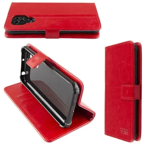 caseroxx Custodia Libro Doro 8100 8200 8220 Pelle Rosso