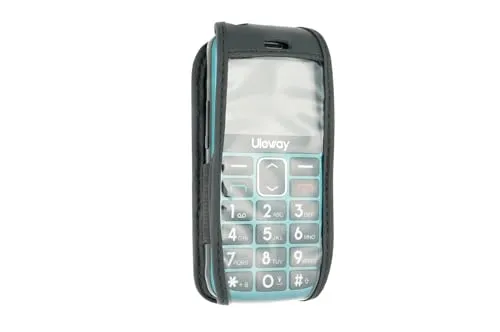caseroxx Seniorenhandy 2,4 borsa pelle cintura nera finestra