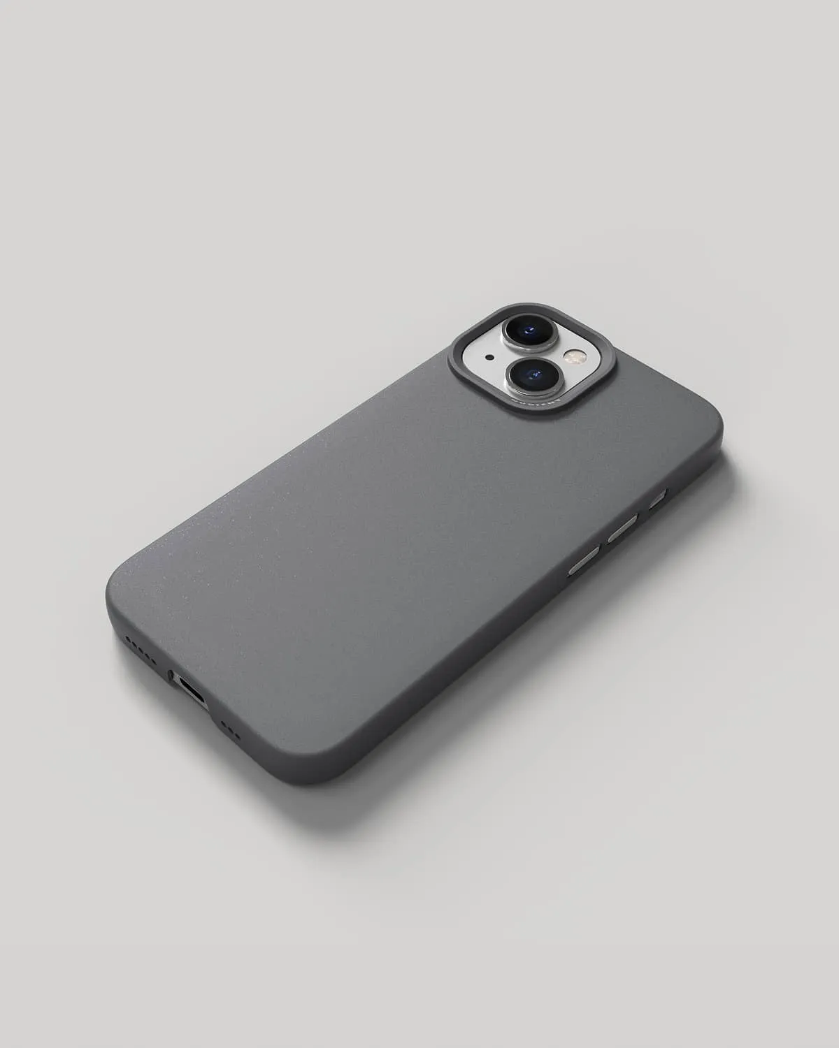 Nudient Thin Case iPhone 15 cover Ash Grey sottile