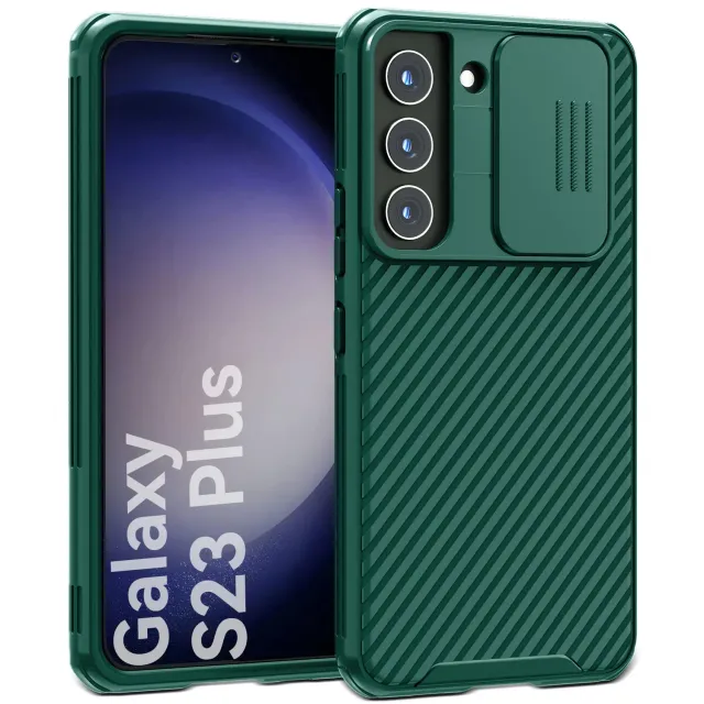 CloudValley Cover Galaxy S23 Plus Verde Camera Scorrevole