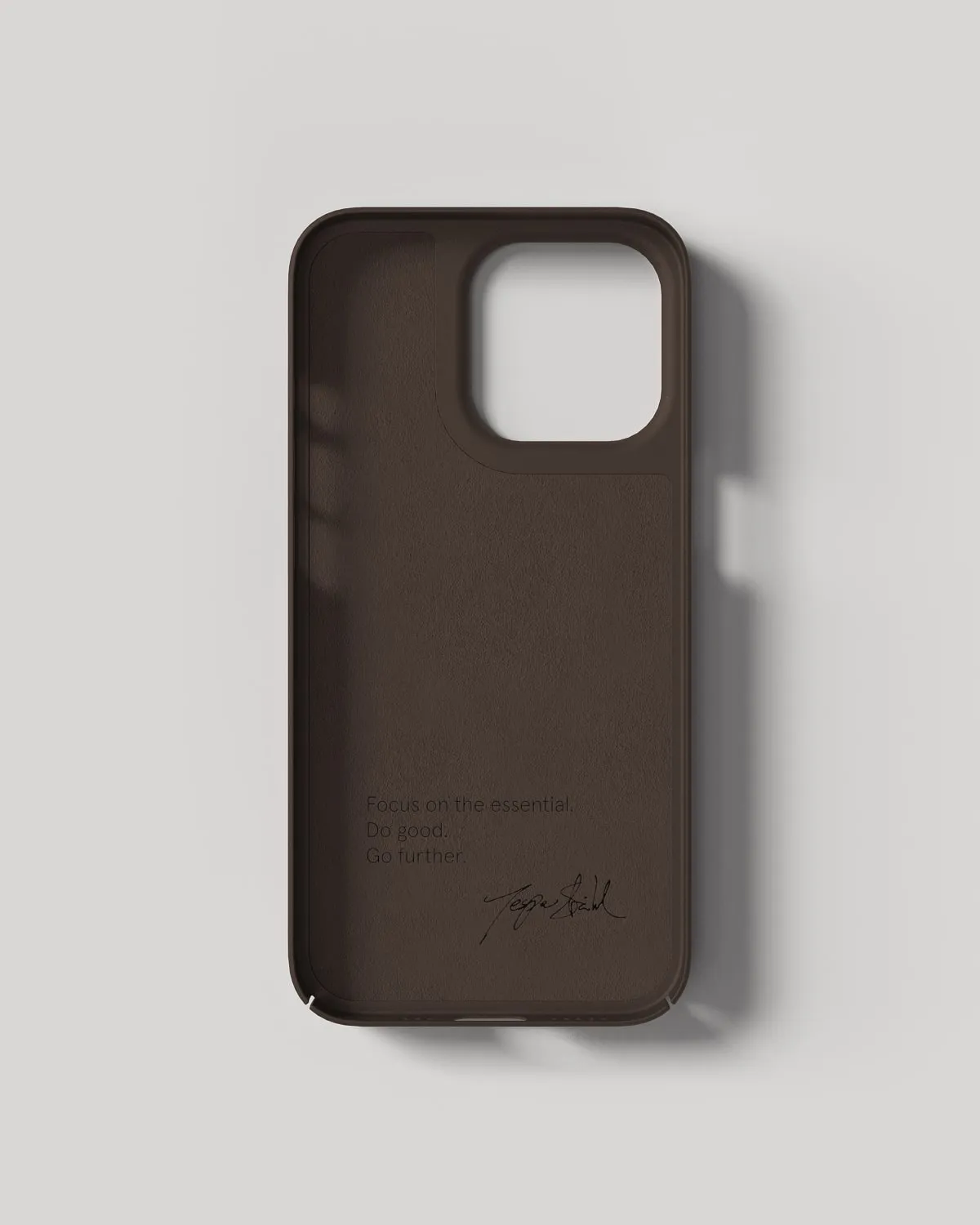 Nudient Thin Case custodia iPhone 13 Pro Dark Brown MagSafe minima