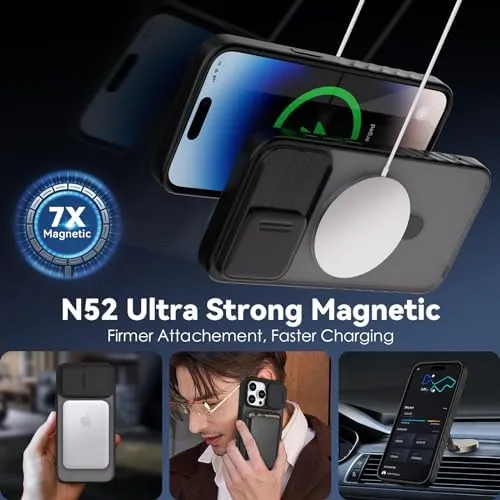 CloudValley iPhone 15 Pro Max cover magnetica MagSafe nera